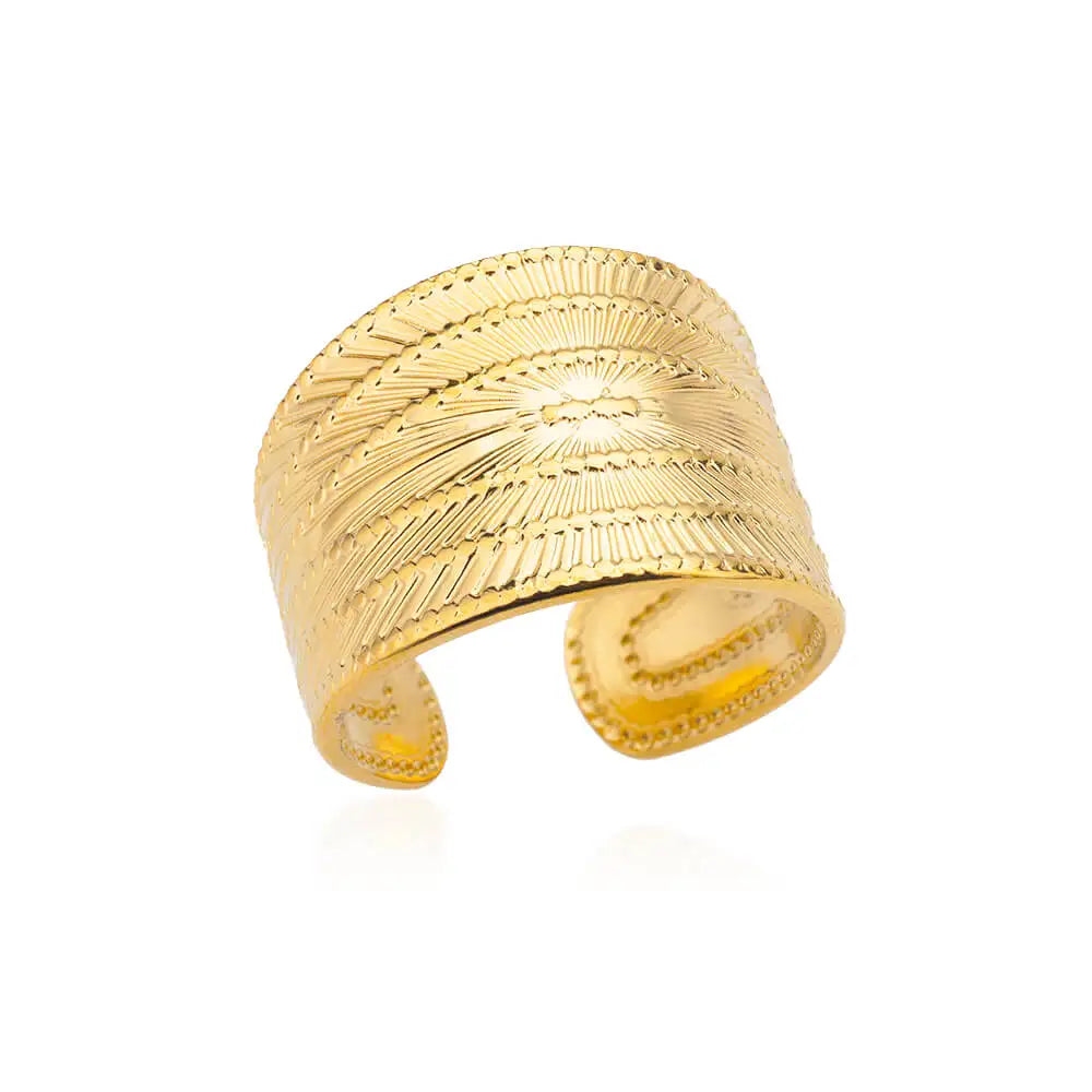 ELLA - Roestrij stalen goudkleurige ring - aanpasbaar - verschillende modellen