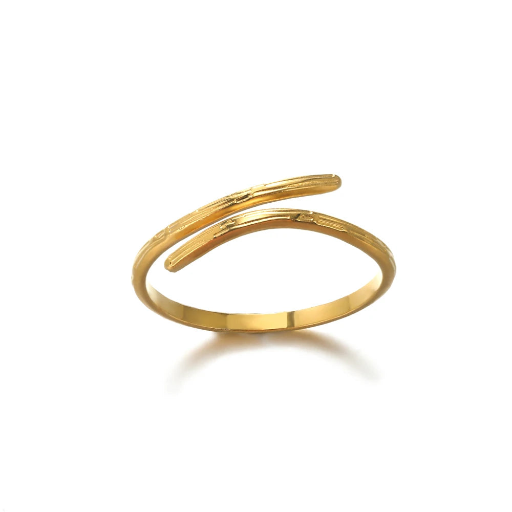 ELLA - Roestrij stalen goudkleurige ring - aanpasbaar - verschillende modellen