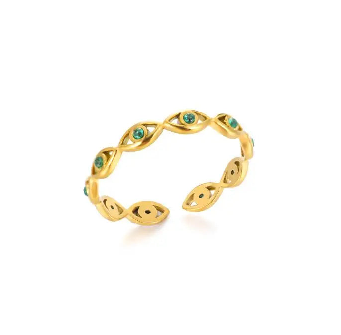 ELLA - Roestrij stalen goudkleurige ring - aanpasbaar - verschillende modellen