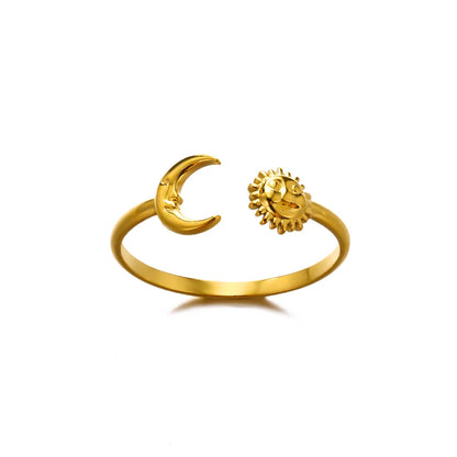 ELLA - Roestrij stalen goudkleurige ring - aanpasbaar - verschillende modellen