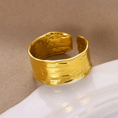 ELLA - Roestrij stalen goudkleurige ring - aanpasbaar - verschillende modellen
