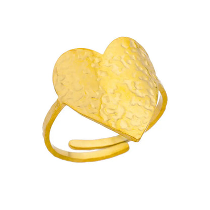 ELLA - Roestrij stalen goudkleurige ring - aanpasbaar - verschillende modellen