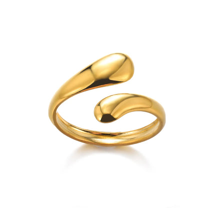 ELLA - Roestrij stalen goudkleurige ring - aanpasbaar - verschillende modellen