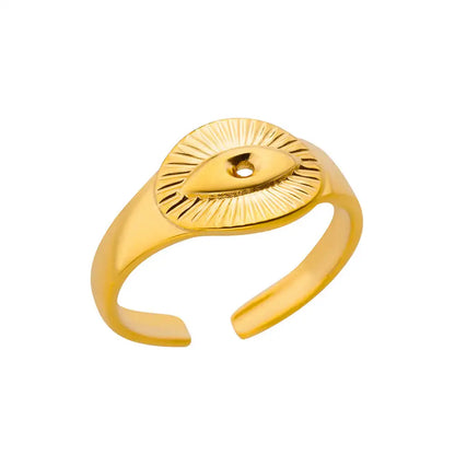 ELLA - Roestrij stalen goudkleurige ring - aanpasbaar - verschillende modellen