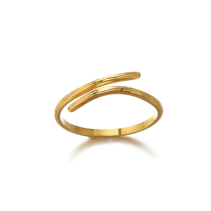 ELLA - Roestrij stalen goudkleurige ring - aanpasbaar - verschillende modellen