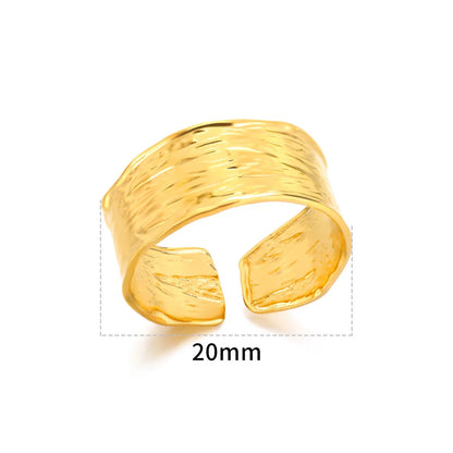 ELLA - Roestrij stalen goudkleurige ring - aanpasbaar - verschillende modellen