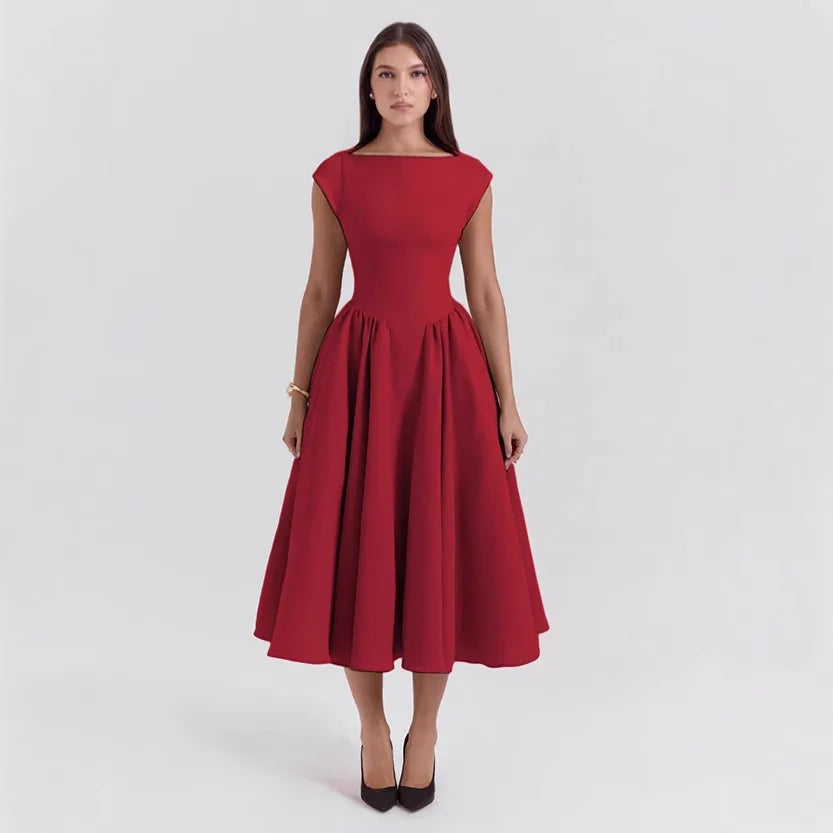 DONNA - Stijlvolle jurk met slanke taille